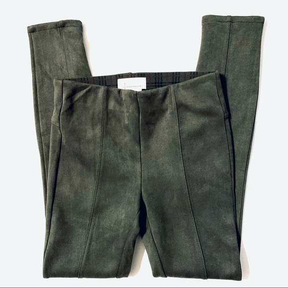 Anthropologie Faux Suede Stretch Legging Zip Ankle 25 - Picture 2 of 8